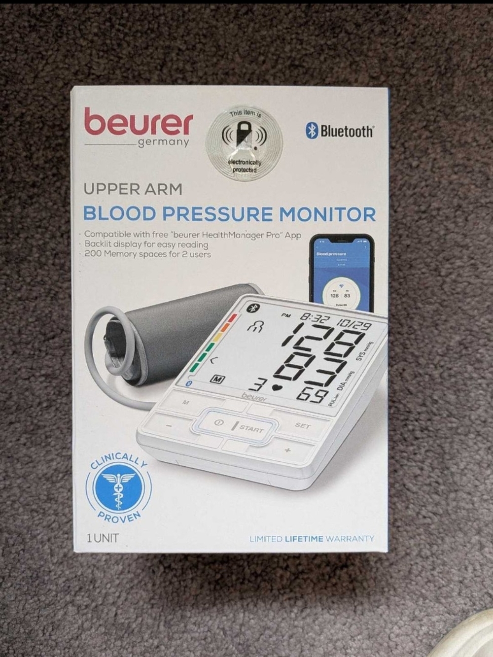 Beurer Upper Arm Blood Pressure Monitor - White